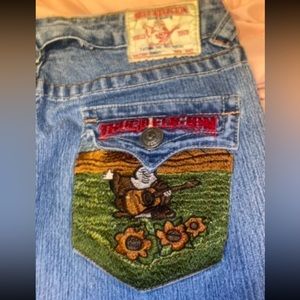 TRUE RELIGION VINTAGE SKINNY JEANS LOW RISE